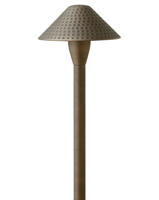 Hardy Island Path Light 12V Small Hammered LED Path Light In Light Bronze Finish