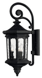 Raley Large Wall Mount Lantern In Black Finish