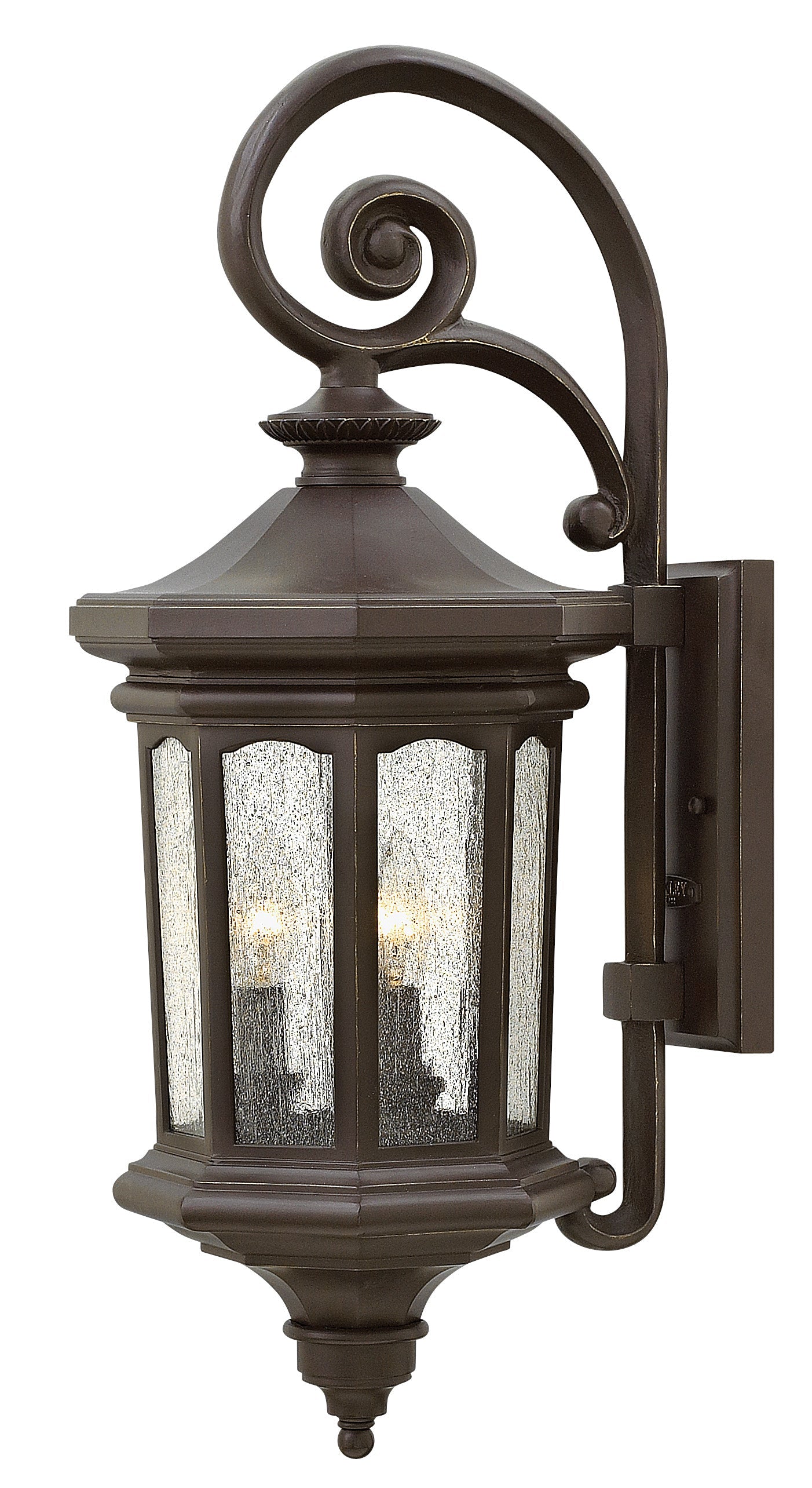 Raley Large Wall Mount Lantern In Light Bronze Finish
