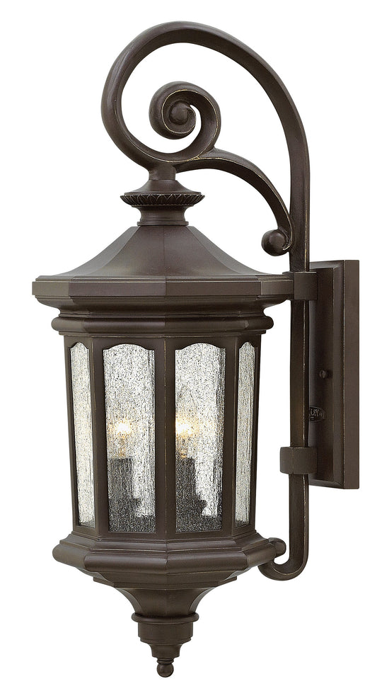 Raley Large Wall Mount Lantern In Light Bronze Finish