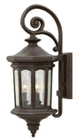 Raley Large Wall Mount Lantern In Light Bronze Finish