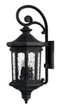 Raley Large wall Mount Lantern In Black Finish