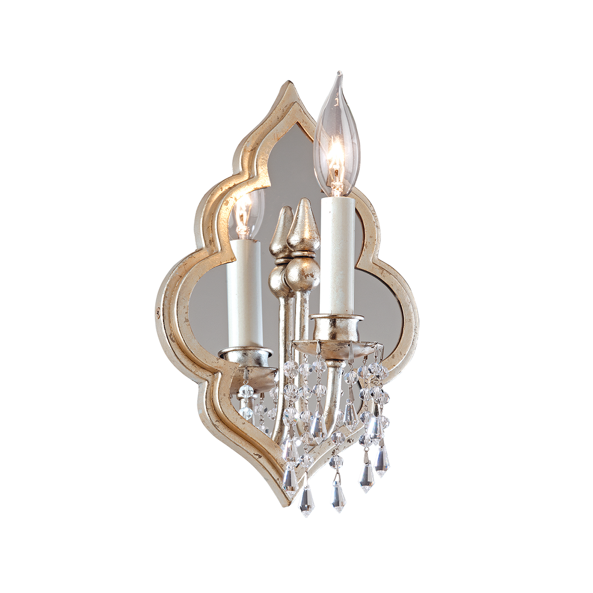 Bijoux Wall Sconce In WARM SILVER LEAF Finish