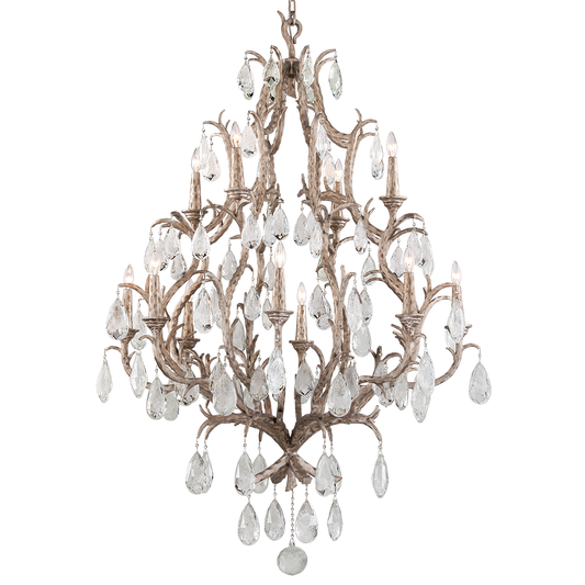 Amadeus Chandelier with Stria Gold Leaf Finish