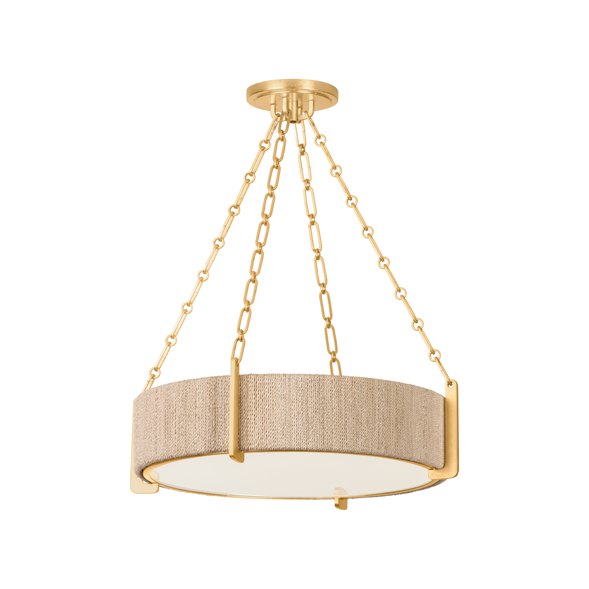 QUEBEC Chandelier with Gold Leaf Finish