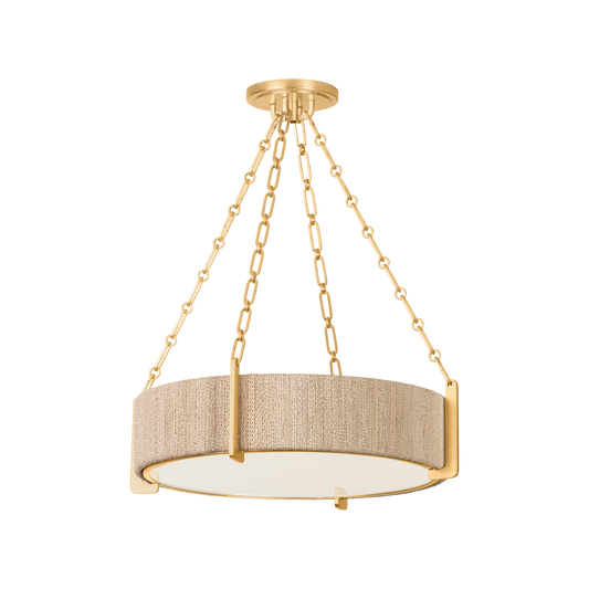 QUEBEC Chandelier with Gold Leaf Finish