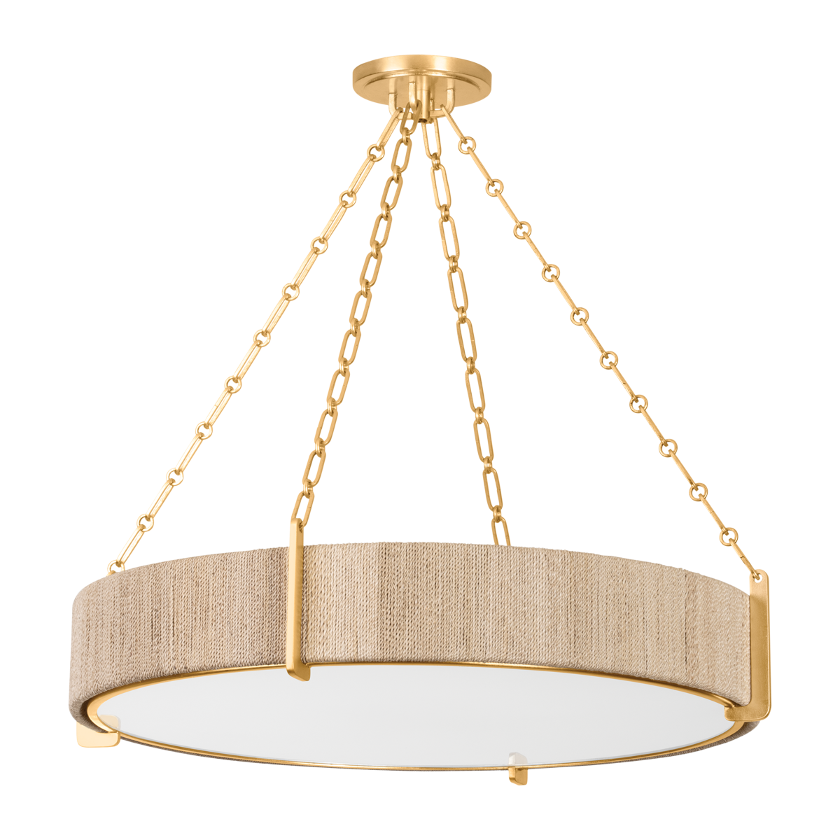 QUEBEC Chandelier with Gold Leaf Finish
