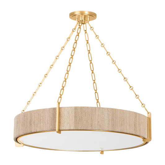 QUEBEC Chandelier with Gold Leaf Finish