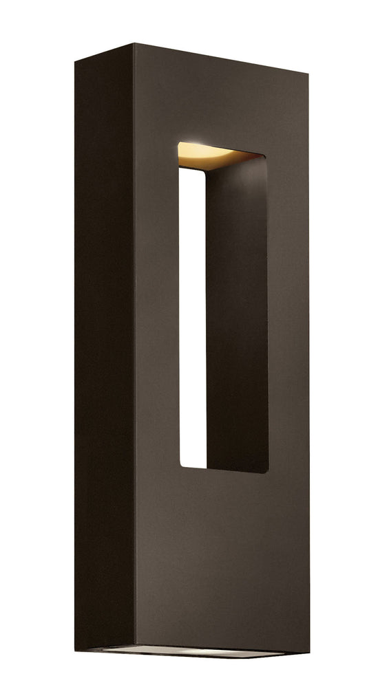 Atlantis Medium Wall Mount Lantern In Light Bronze Finish