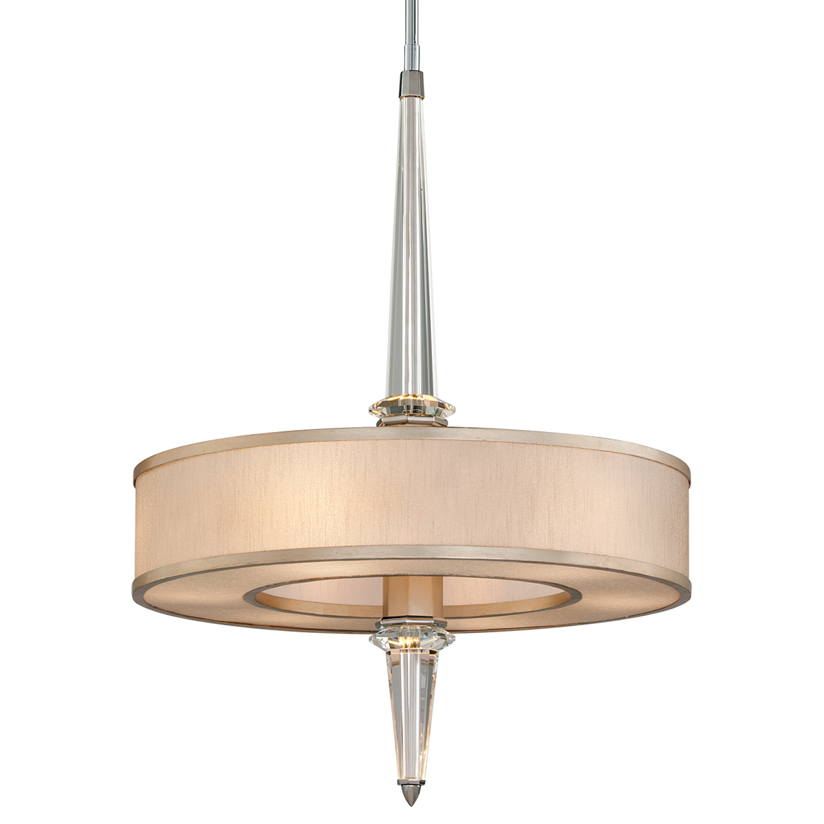 Harlow Pendant In WARM SILVER LEAF Finish
