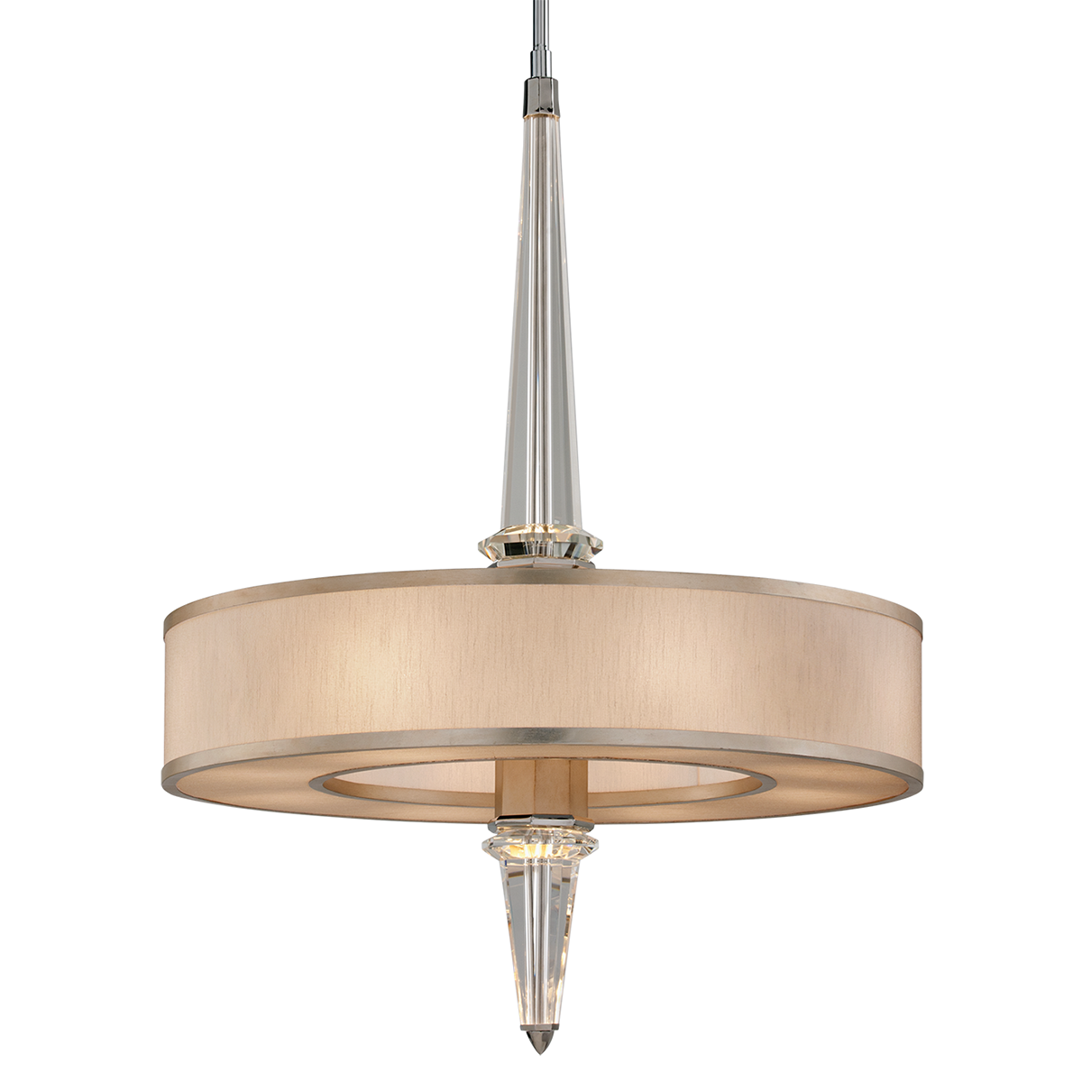 Harlow Pendant In WARM SILVER LEAF Finish