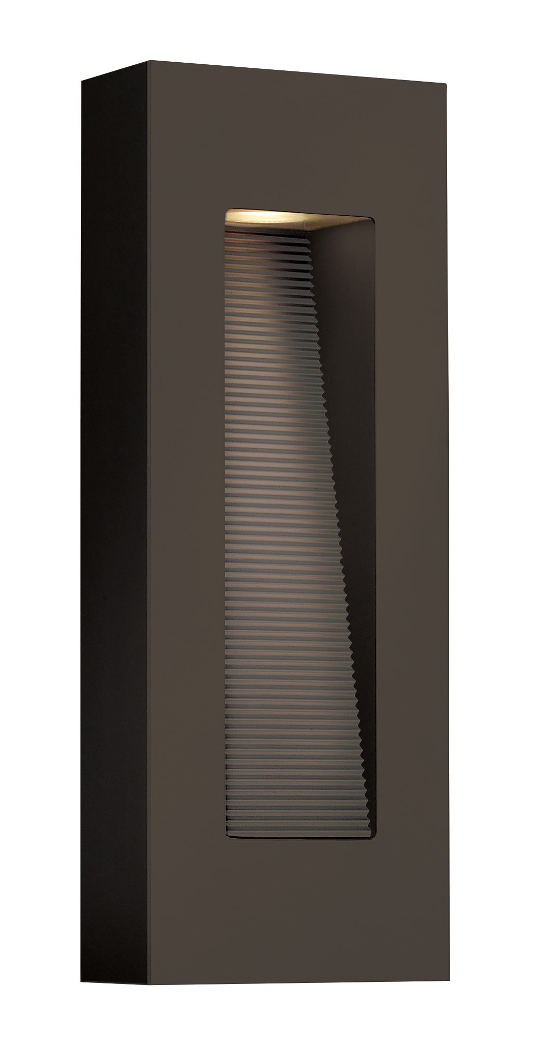 Luna Medium Wall Mount Lantern In Light Bronze Finish