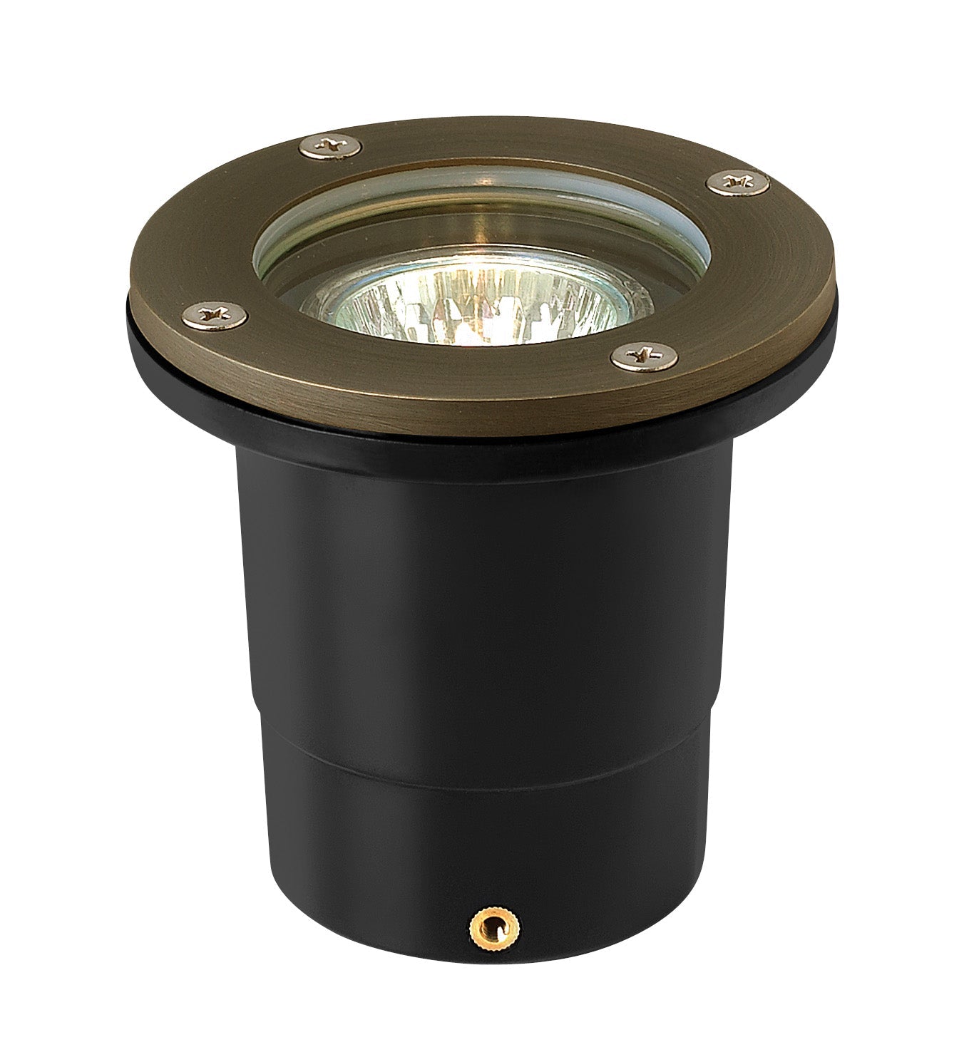 Hardy Island Well Light 12V Flat Top Well Light In Light Bronze Finish