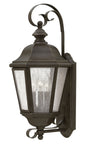 Edgewater Medium Wall Mount Lantern In Light Bronze Finish