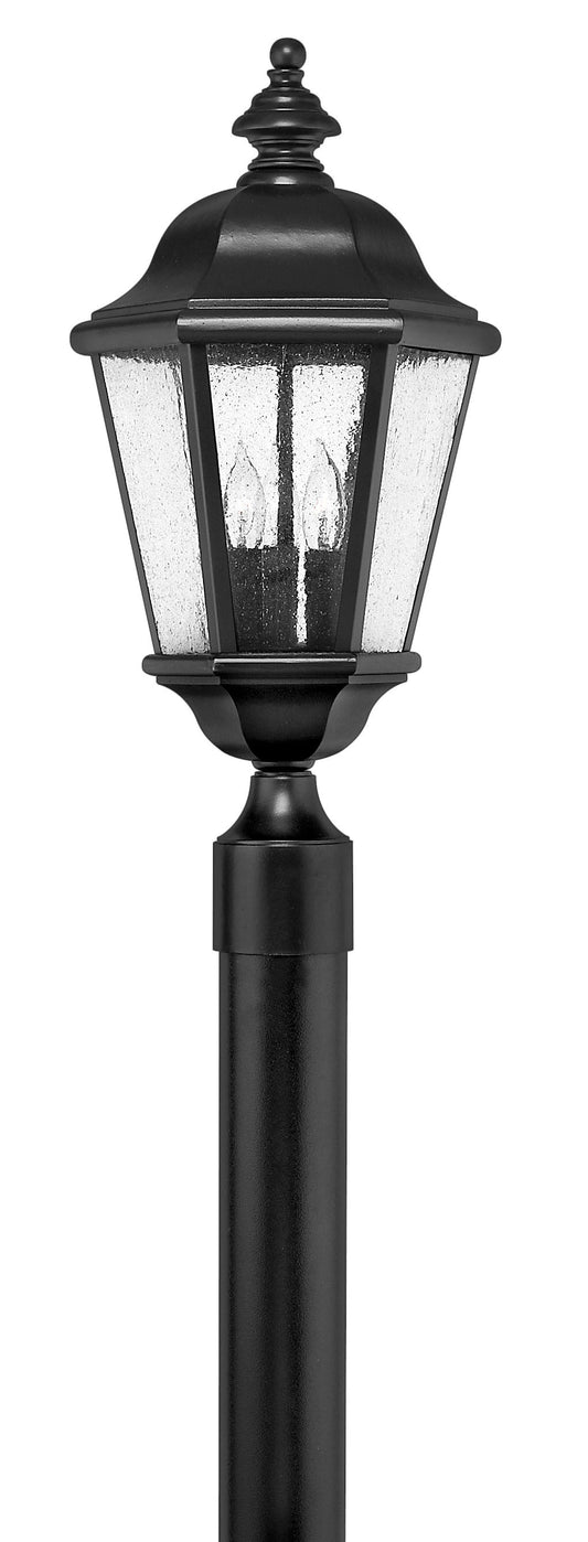 Edgewater Large Post Top or Pier Mount Lantern In Black Finish