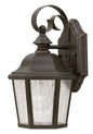Edgewater Small Wall Mount Lantern In Light Bronze Finish