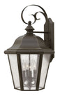Edgewater Large Wall Mount Lantern In Light Bronze Finish