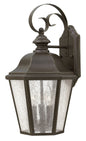 Edgewater Medium Wall Mount Lantern In Light Bronze Finish