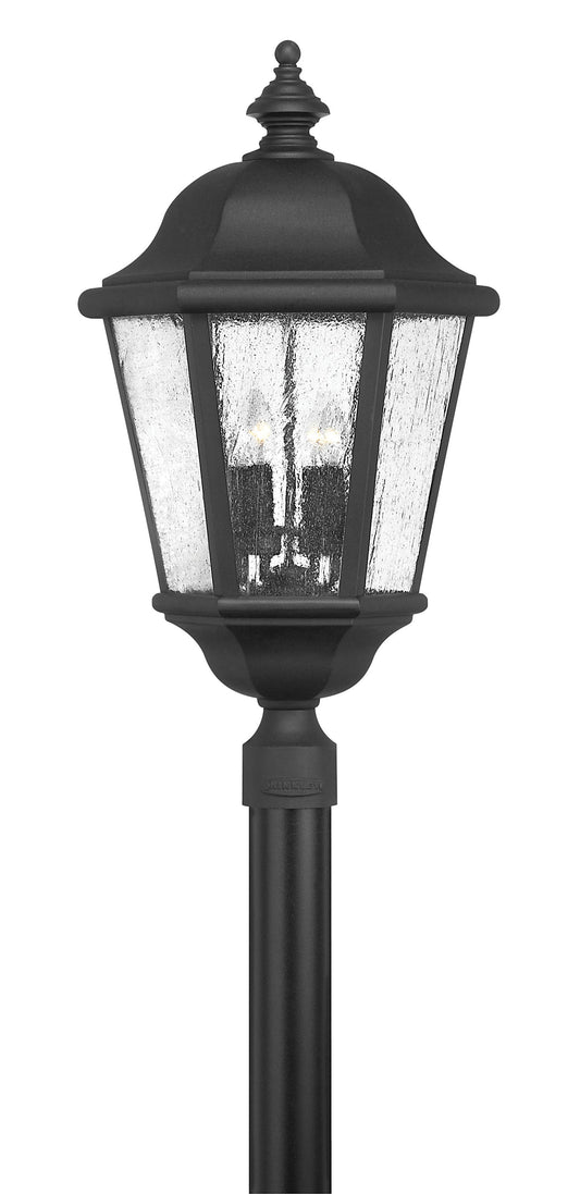 Edgewater Large Post Top or Pier Mount Lantern In Black Finish