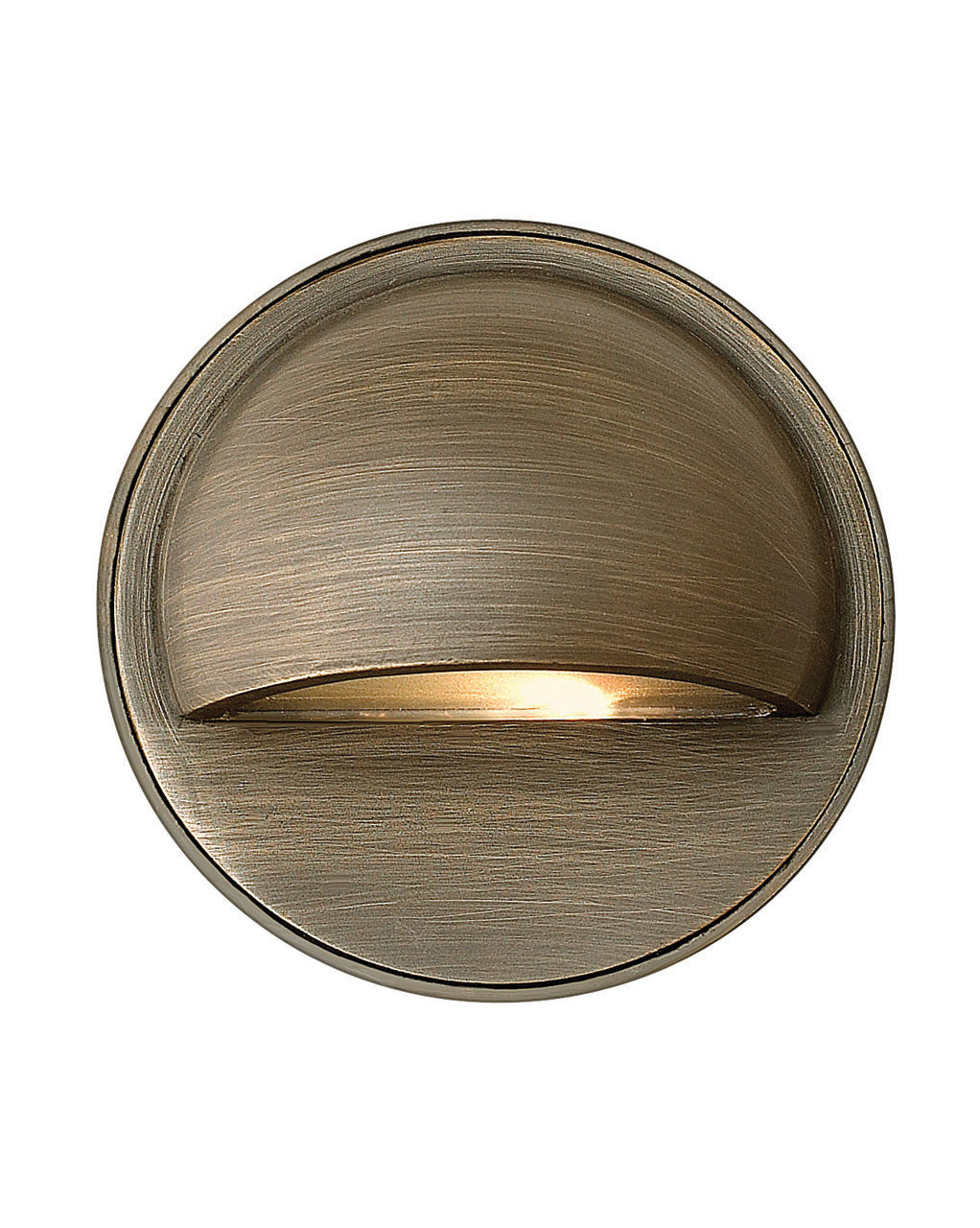 Hardy Island Deck Light 12V Round Eyebrow Deck Sconce In Light Bronze Finish