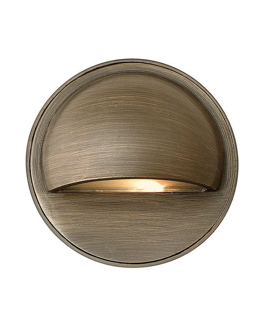 Hardy Island Deck Light 12V Round Eyebrow Deck Sconce In Light Bronze Finish