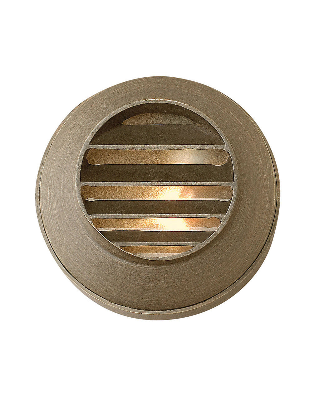 Hardy Island Deck Light 12V Round Louvered Deck Sconce In Light Bronze Finish