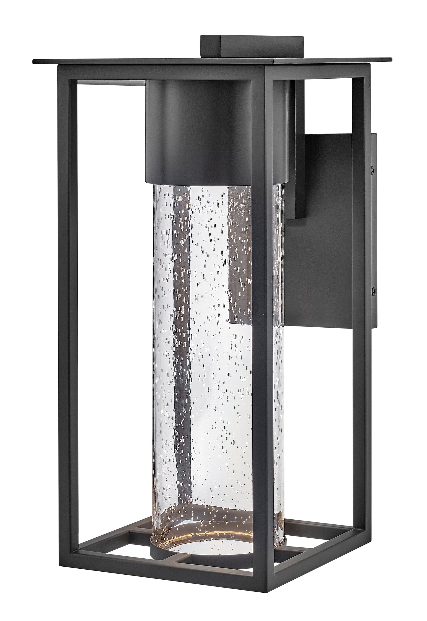 Coen Medium Wall Mount Lantern In Black Finish