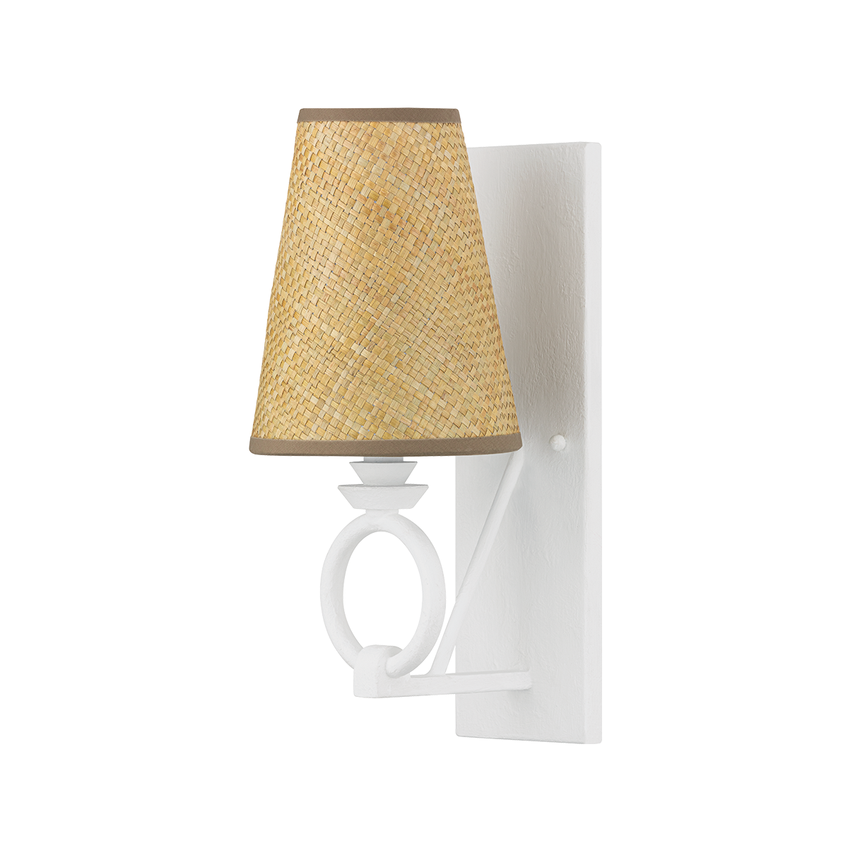 Pendelton Wall Sconce with White Plaster Finish