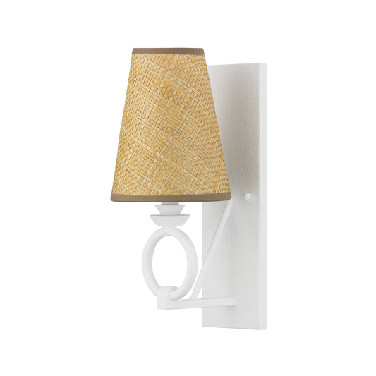 Pendelton Wall Sconce with White Plaster Finish