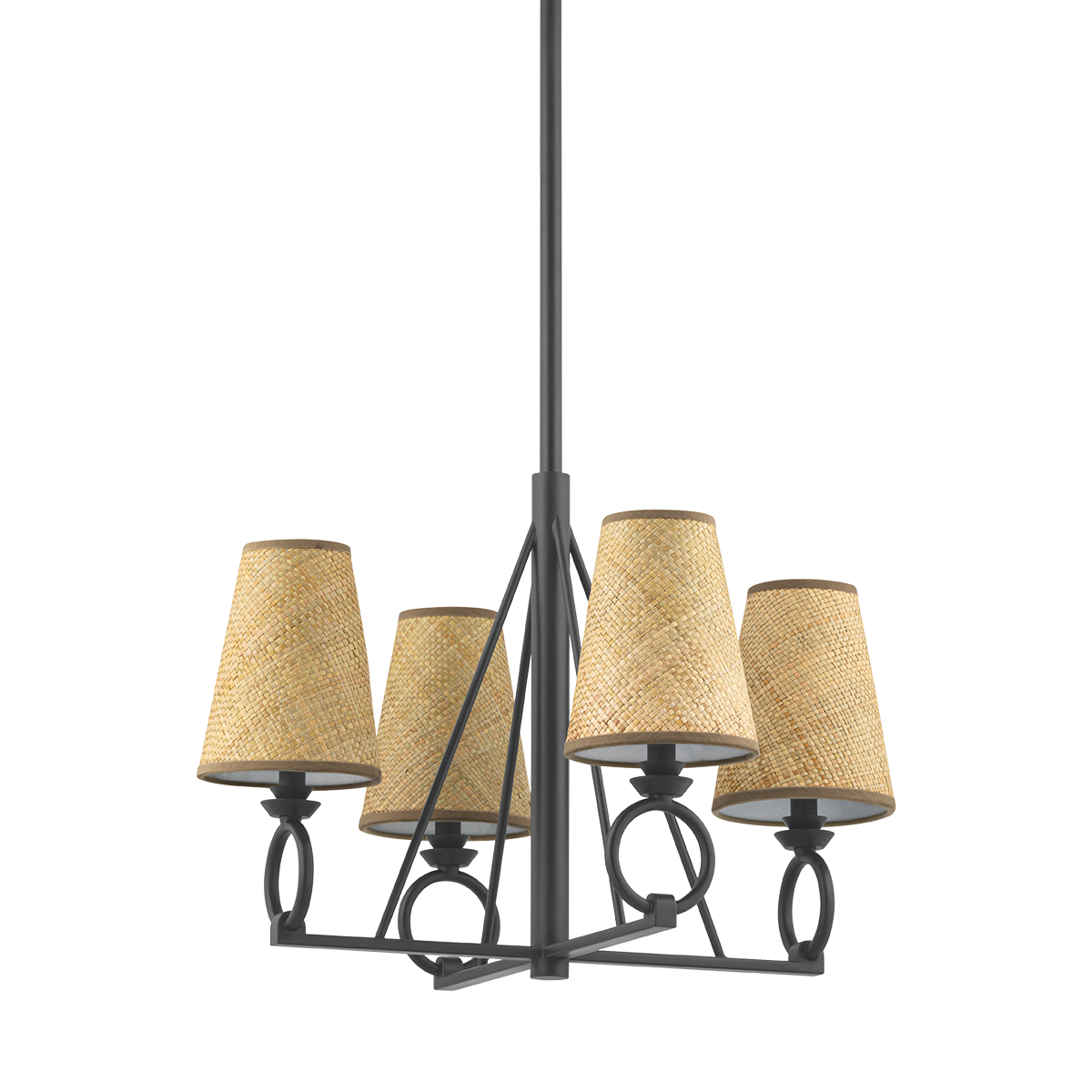 Pendelton Chandelier with Aged Iron Finish