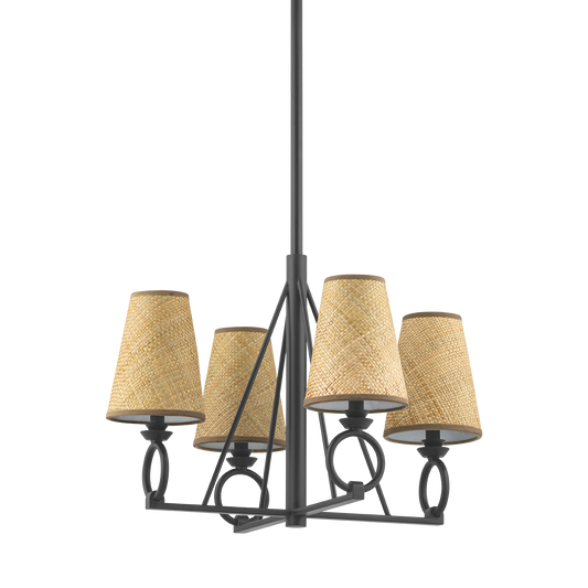 Pendelton Chandelier with Aged Iron Finish
