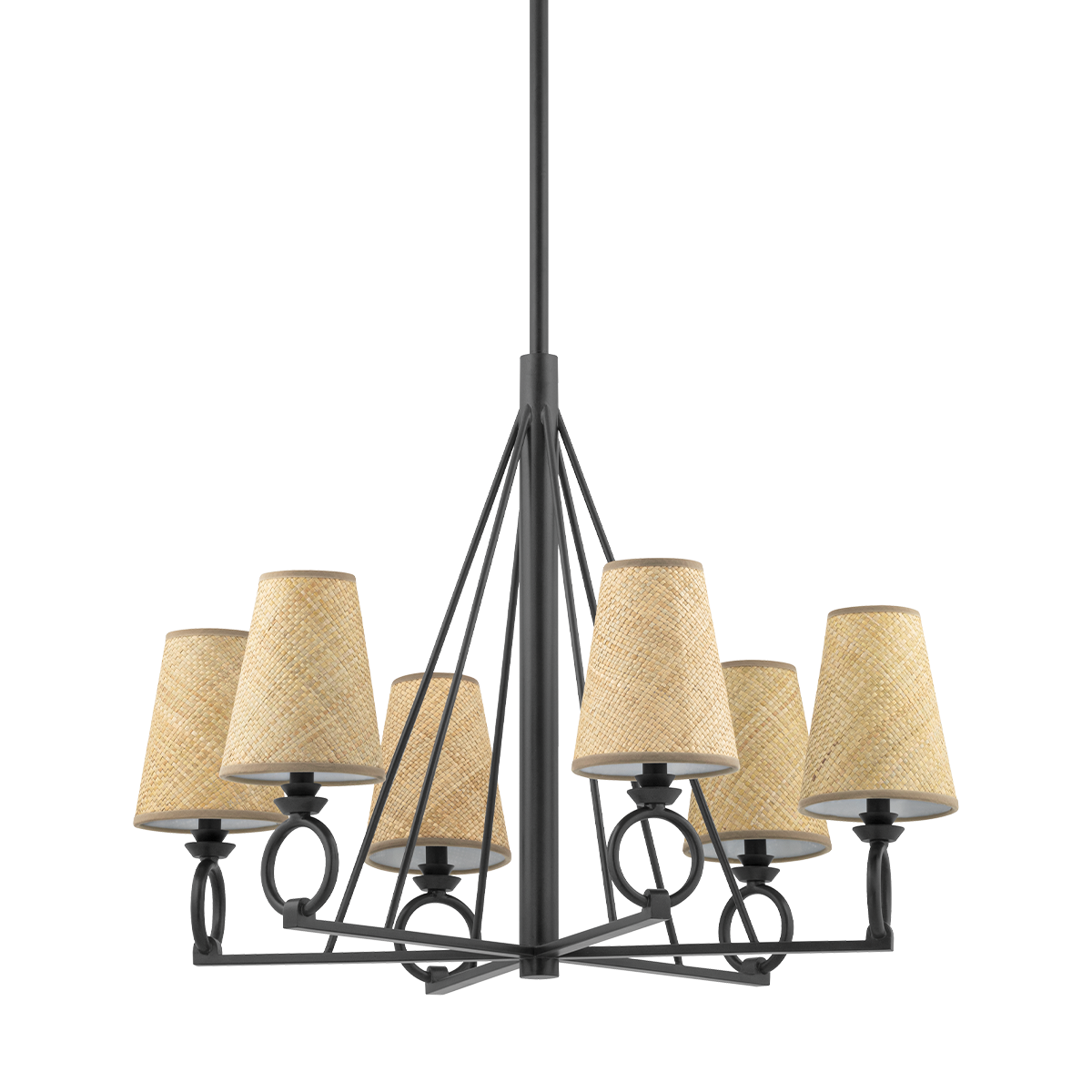 Pendelton Chandelier with Aged Iron Finish