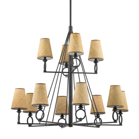 Pendelton Chandelier with Aged Iron Finish
