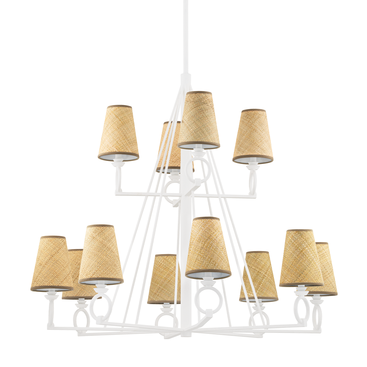 Pendelton Chandelier with White Plaster Finish