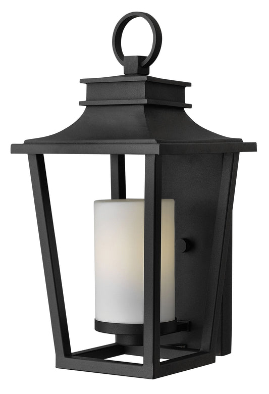 Sullivan Medium Wall Mount Lantern In Black Finish