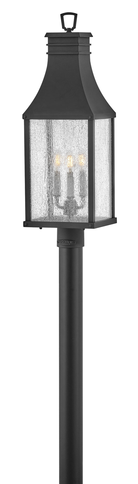Beacon Hill Large Post Top or Pier Mount Lantern In Black Finish
