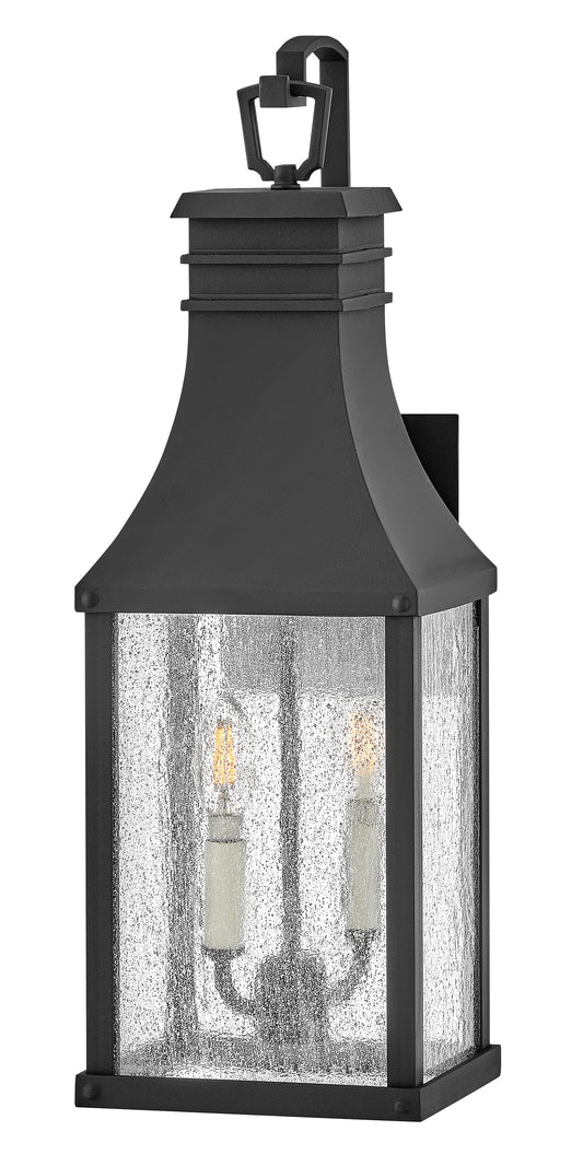 Beacon Hill Large Wall Mount Lantern In Black Finish