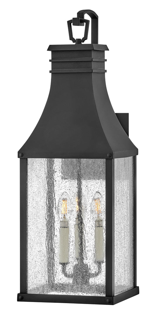 Beacon Hill Large Wall Mount Lantern In Black Finish