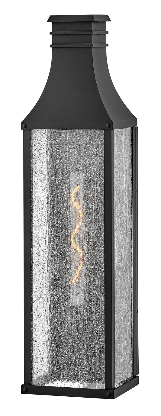 Beacon Hill Large Tall Wall Mount Lantern In Black Finish