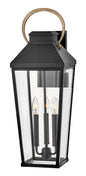 Dawson Large Wall Mount Lantern In Black Finish