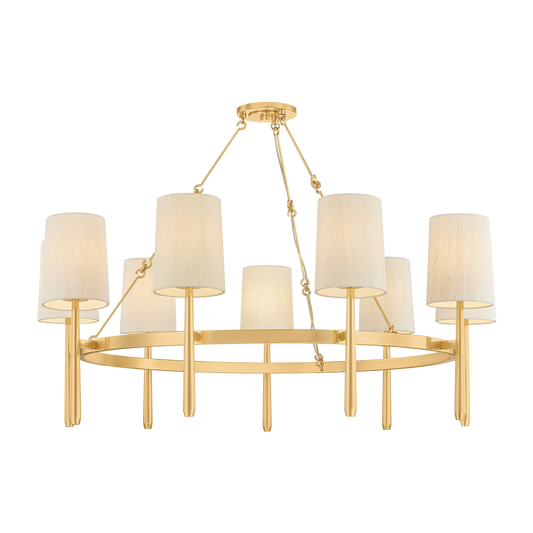 BRIDGETON Chandelier with AGED BRASS Finish