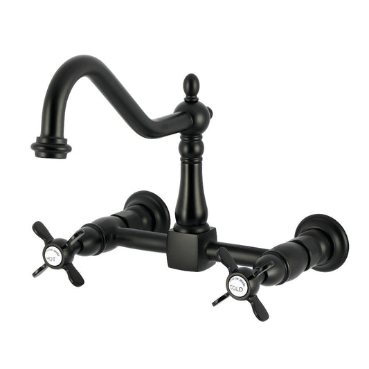 Essex Wall Mount Kitchen Faucet in Matte Black