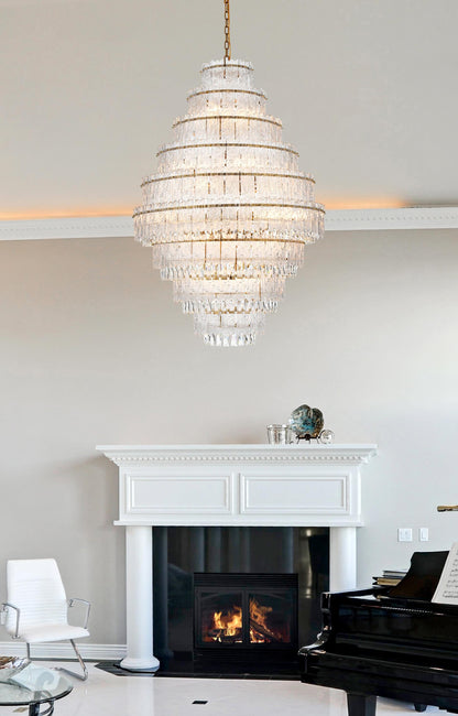 Emilia 36 inch Chandelier in Satin Gold