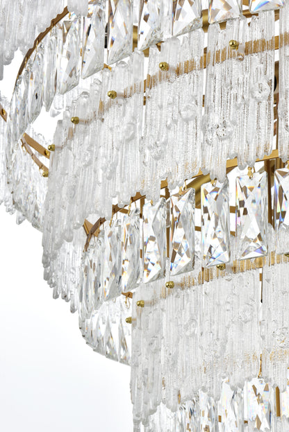 Emilia 36 inch Chandelier in Satin Gold