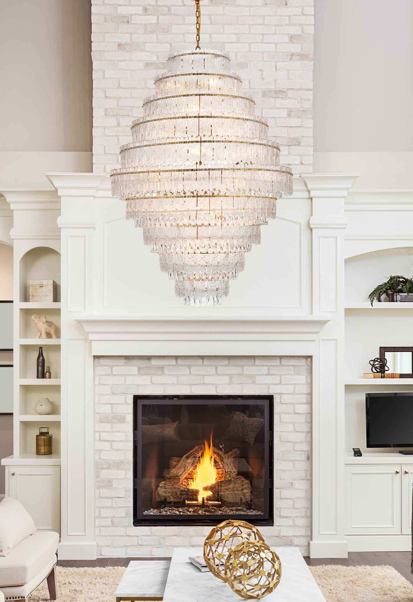 Emilia 42 inch Chandelier in Satin Gold