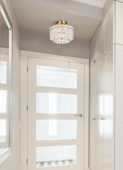 Emilia 12 inch Flush Mount in Satin Gold