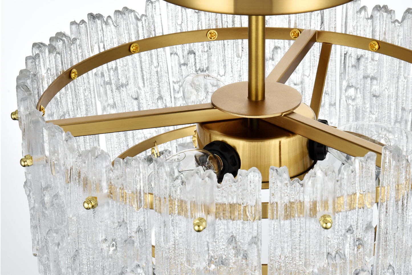 Emilia 12 inch Flush Mount in Satin Gold