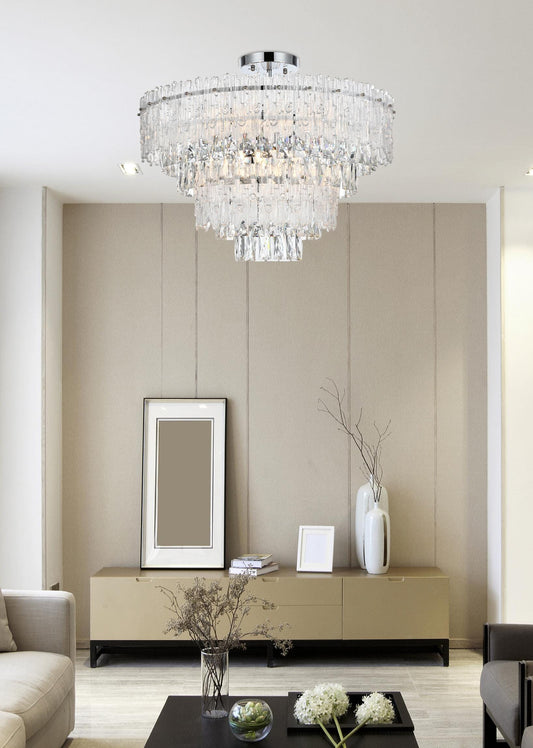 Emilia 25 inch Flush Mount in Chrome