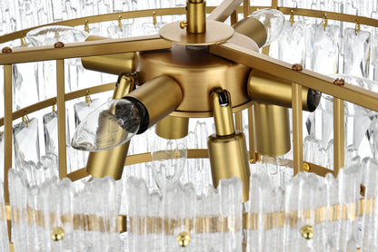 Emilia 25 inch Flush Mount in Satin Gold