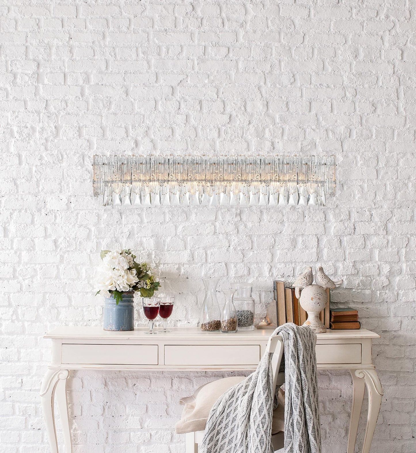 Emilia 34.5 inch Wall Sconce in Chrome